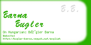 barna bugler business card